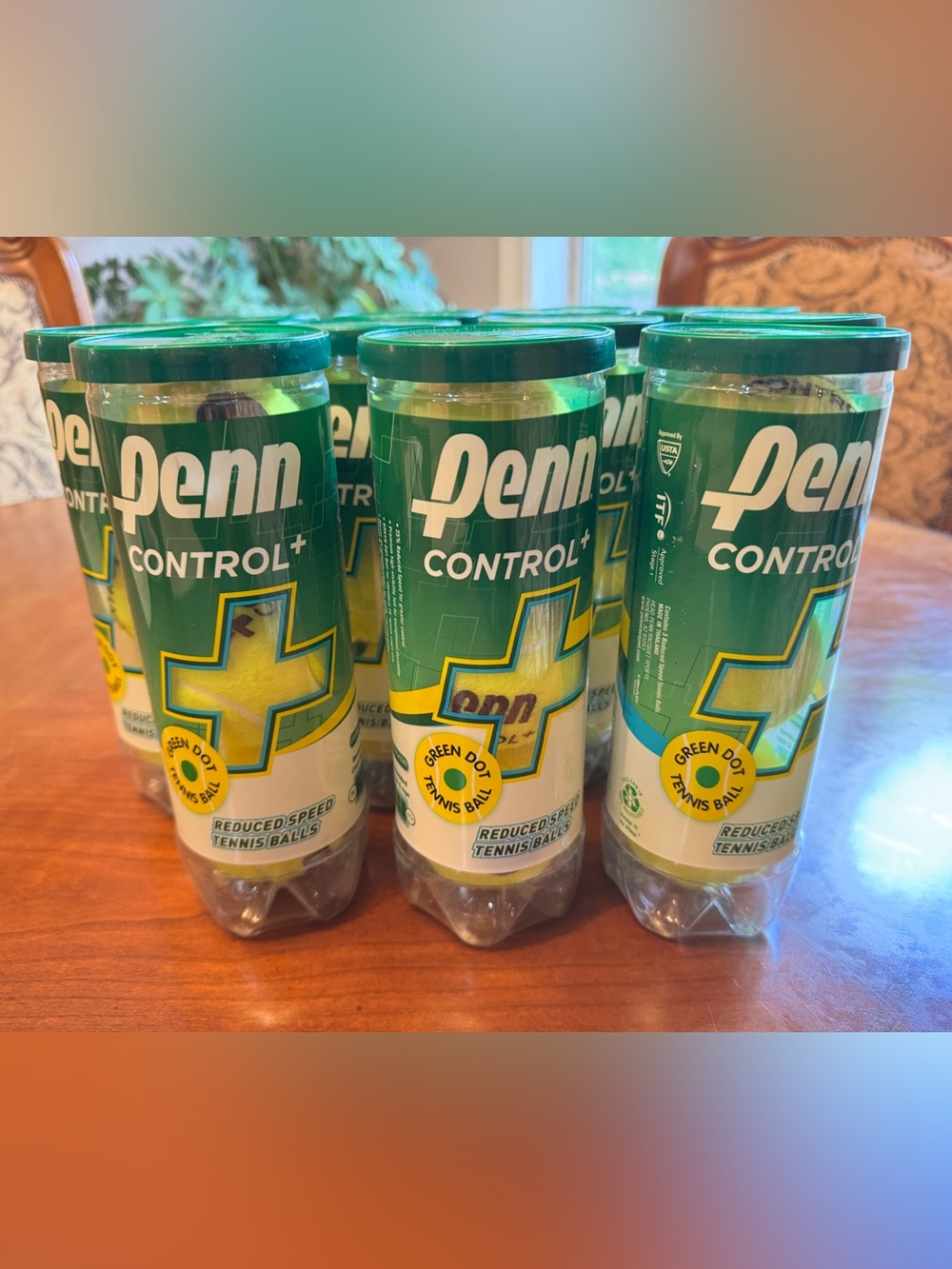 Penn Control+ Green Dot Tennis Balls - 11 cans